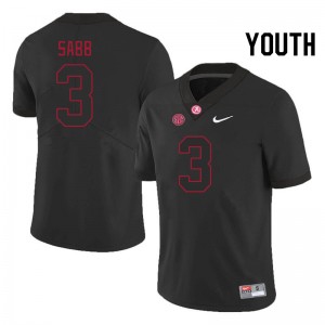 Youth Keon Sabb Blackout University of Alabama Football #3 Jersey 603926-252