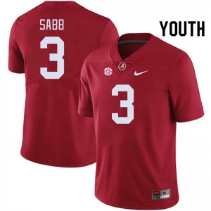 Youth Keon Sabb Crimson Bama Football #3 Jersey 819507-184