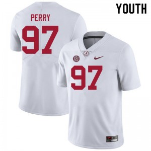 Youth Khurtiss Perry White Bama Football #97 Jersey 181236-788