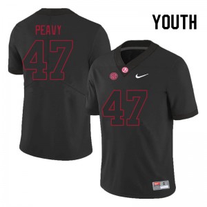 Youth Kolby Peavy Black Bama Football #47 Jersey 825323-757