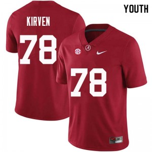 Youth Korren Kirven Crimson Bama Football #78 Jersey 223129-377