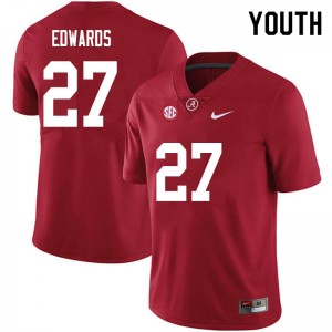 Youth Kyle Edwards Crimson Bama Football #27 Jersey 758728-902