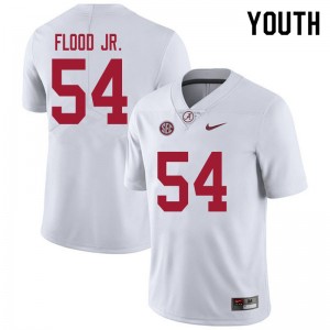 Youth Kyle Flood Jr. White Bama Football #54 Jersey 161817-560