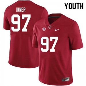 Youth LT Ikner Crimson Alabama Crimson Tide Football #97 Jersey 569033-904