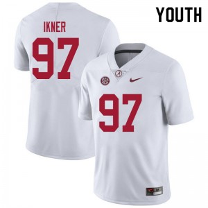 Youth LT Ikner White Alabama Football #97 Jersey 146773-453