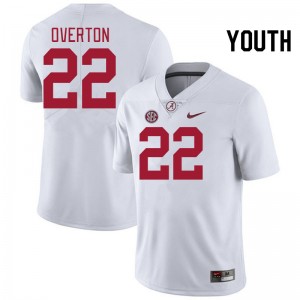 Youth LT Overton White Alabama Football #22 Jersey 580373-226