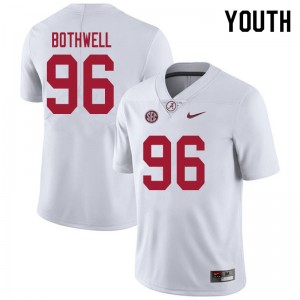 Youth Landon Bothwell White University of Alabama Football #96 Jersey 609711-258