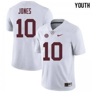 Youth Mac Jones White Bama Football #10 Jersey 102949-947