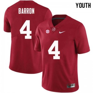 Youth Mark Barron Crimson Bama Football #4 Jersey 161063-662