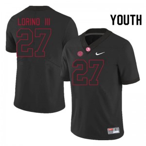 Youth Michael Lorino III Blackout Bama Football #27 Jersey 707414-776