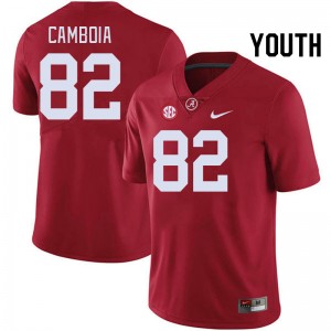 Youth Miguel Camboia Crimson Bama Football #82 Jersey 768429-634