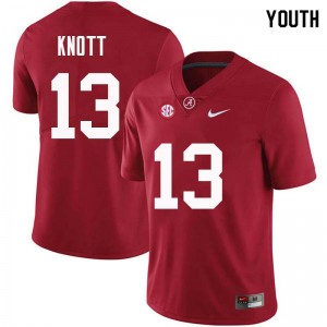 Youth Nigel Knott Crimson Bama Football #13 Jersey 663679-709