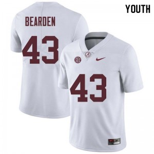 Youth Parker Bearden White Alabama Football #43 Jersey 579509-923