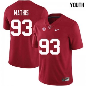 Youth Phidarian Mathis Crimson Bama Football #93 Jersey 563559-149