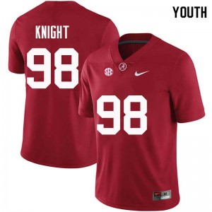 Youth Preston Knight Crimson University of Alabama Football #98 Jersey 818249-666
