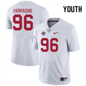 Youth Reed Harradine White Alabama Football #96 Jersey 269716-979