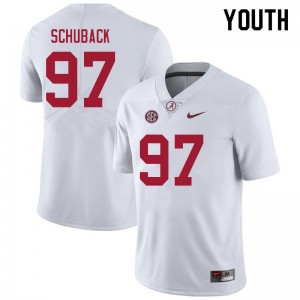 Youth Reid Schuback White Bama Football #97 Jersey 259577-693
