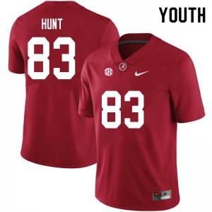 Youth Richard Hunt Crimson University of Alabama Football #83 Jersey 645399-288