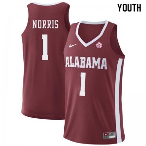 Youth Donta Hall Crimson Bama Basketball #24 Jersey 268840-202