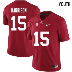 Youth Ronnie Harrison Crimson Bama Football #15 Jersey 292092-543