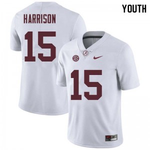 Youth Ronnie Harrison White Alabama Crimson Tide Football #15 Jersey 668260-414