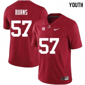 Youth Ryan Burns Crimson Alabama Crimson Tide Football #57 Jersey 922016-668