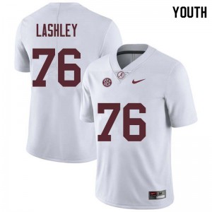 Youth Scott Lashley White University of Alabama Football #76 Jersey 682754-195