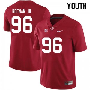 Youth Tim Keenan III Crimson Alabama Football #96 Jersey 895833-952