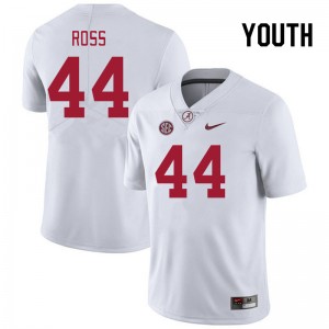 Youth Tonio Ross White Bama Football #44 Jersey 795567-681