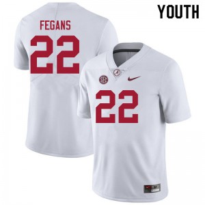 Youth Tre'Quon Fegans White Bama Football #22 Jersey 613878-510