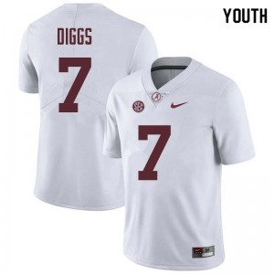 Youth Trevon Diggs White Alabama Football #7 Jersey 403749-935