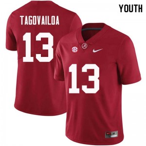 Youth Tua Tagovailoa Crimson Bama Football #13 Jersey 247802-201