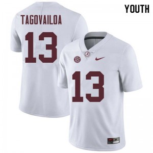 Youth Tua Tagovailoa White University of Alabama Football #13 Jersey 371346-397