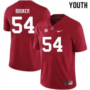 Youth Tyler Booker Crimson Bama Football #54 Jersey 636273-483