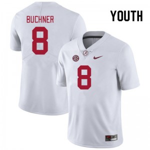 Youth Tyler Buchner White University of Alabama Football #8 Jersey 975837-586
