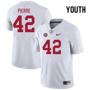 Youth Yhonzae Pierre White Bama Football #42 Jersey 384900-770